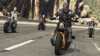 GTA 5 攻略 - 4 人でバイクに乗って高速道路を走る