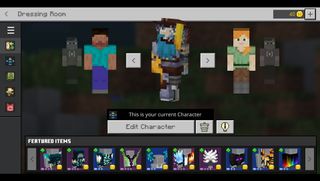 Minecraft スキン - 岩盤更衣室メニュー