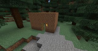 Minecraft の家 - 小さな立方体の土の家