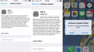 iOS 9の無線アップデート