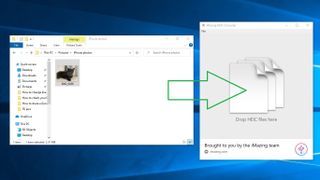 HEIC ファイルを JPEG に変換する方法 ステップ 3: HEIC ファイルをコンバータ ウィンドウにドラッグ アンド ドロップします。