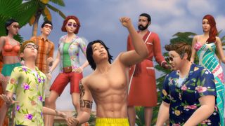The Sims 4 攻略 - シムのグループがビーチでパーティー