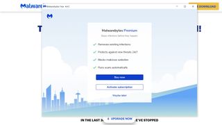 Malwarebytes のようこそ選択画面