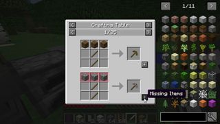 Minecraft mods - JEI mod を反映するように更新された UI