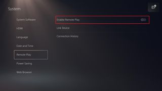 PS5 でリモート プレイする方法 — 黒の背景でリモート プレイ オプションを有効にする