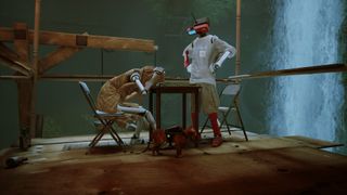Stray の保存ファイルの場所、Stray でドミノ ゲームを破壊した後の 2 台のロボット