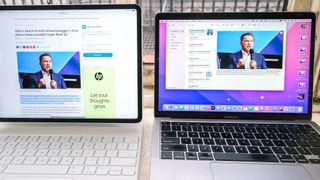 iPad Pro および MacBook Pro で実証されたユニバーサル コントロール