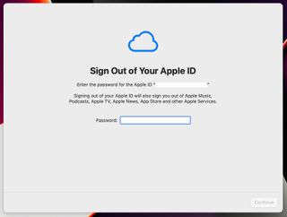 macOS Apple ID のサインアウト