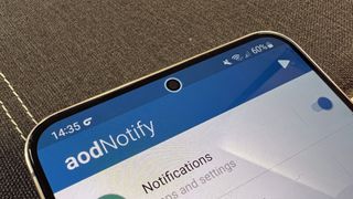 Samsung Galaxy S22 Plus で実行されている aodNotify のイメージ