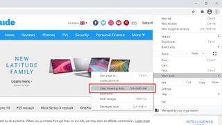 Chrome でキャッシュをクリアする方法: [閲覧データのクリア] を選択します。