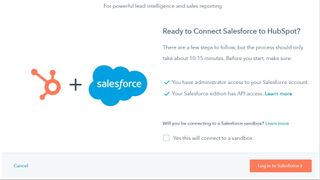 Salesforce統合のためのHubspotコネクタウィザード