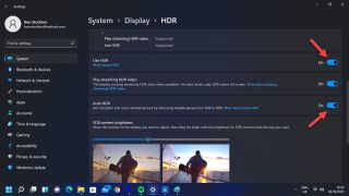 Windows 11 の HDR