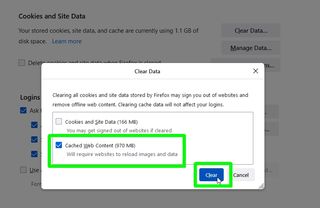 Firefox でキャッシュをクリアする方法 - キャッシュをクリアする
