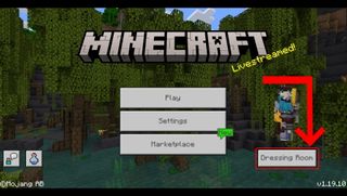 Minecraft スキン - Bedrock Edition メイン メニュー
