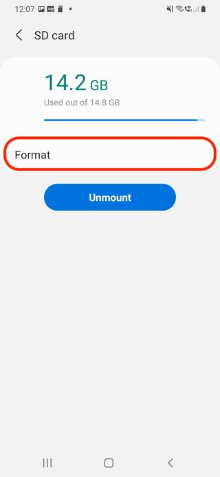 Samsung で SD カードをフォーマットする方法