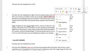 Word での変更を追跡する方法: 変更を承認または拒否する ステップ 1: 編集したテキストを右クリックします