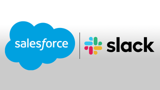 Salesforce と Slack のロゴ