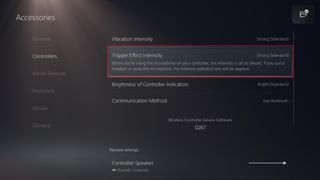 PS5 でアダプティブ トリガーをオフにする方法 - トリガー効果の強度