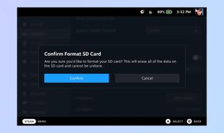 Steam デッキ - SD カードをフォーマットする