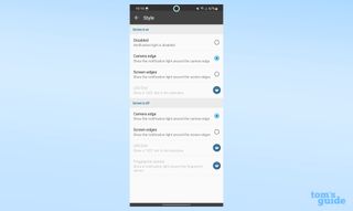 [スタイル オプション] メニューを表示した aodNotify のスクリーンショット