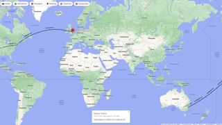 Google マップを使用して世界中の 3 つの場所間の距離を測定する