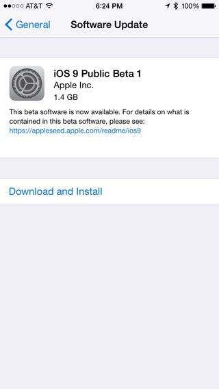 iPhone および iPad 用の iOS 9 をダウンロード