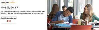 Amazon Prime Studentの特典画面