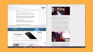 Windows 10 で画面が 3 つに分割される