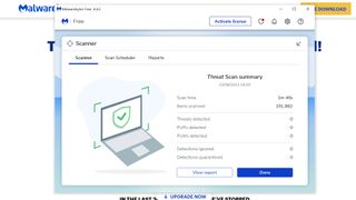 Malwarebytes の Malwarebytes スキャンの概要