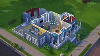 The Sims 4 攻略 - 屋根のない建物を上から見たレイアウト
