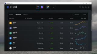 Exodus 暗号通貨ウォレットのスクリーンショット