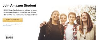 Amazon Prime Studentへの入会画面