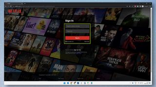 Netflixのログインページ