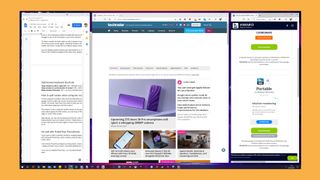 Windows 10 で画面が 3 つに分割される