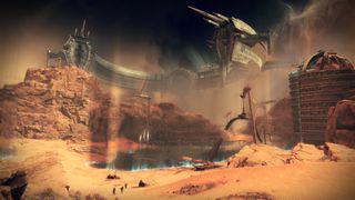 Destiny 2: 魔女の女王キャンペーン: サバスンの船が火星上空に浮かぶ