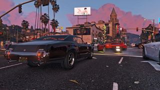GTA 5 攻略: 路上でレースをする車