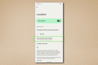Google Pixel の Android アプリの場所メニュー