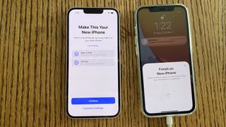 クイック スタートでは、新しい iPhone をセットアップするためのアプリと設定が引き継がれます