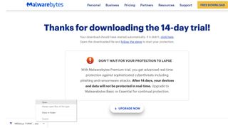 ダウンロード中の Malwarebytes