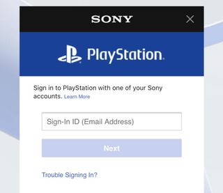 PS5でのリモートプレイ方法 — PS Remote Playのサインイン画面