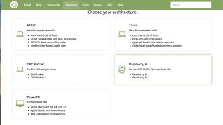 アーキテクチャとして Raspberry Pi を選択する