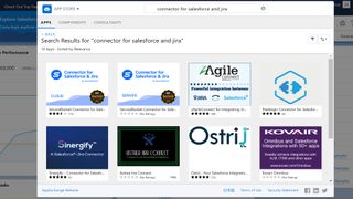 Salesforce AppExchange で Salesforce-Jira コネクタを検索します。