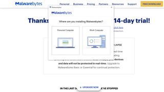 Malwarebytes がインストールされています