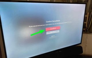 Apple TV Plusの解約確認画面