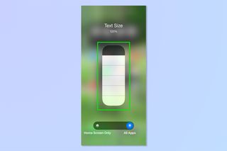 iPhone でフォント サイズを変更するために必要な手順を示すスクリーンショット