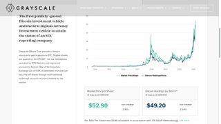 Grayscale の Web サイトのスクリーンショット