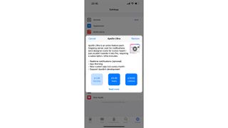 iOS 上の Apollo アプリ