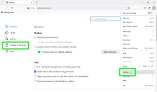 Firefox でキャッシュをクリアする方法 - 設定