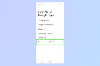 Android で Google アシスタントの音声を変更する方法を示すスクリーンショット