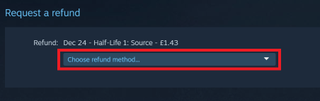 Steamで返金を受ける方法